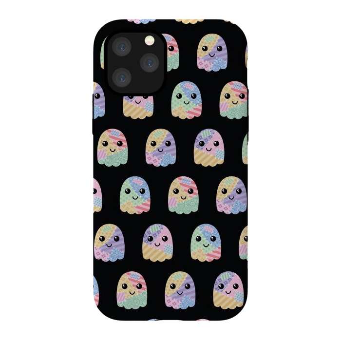 iPhone 11 Pro StrongFit Patchwork ghost pattern by Laura Nagel