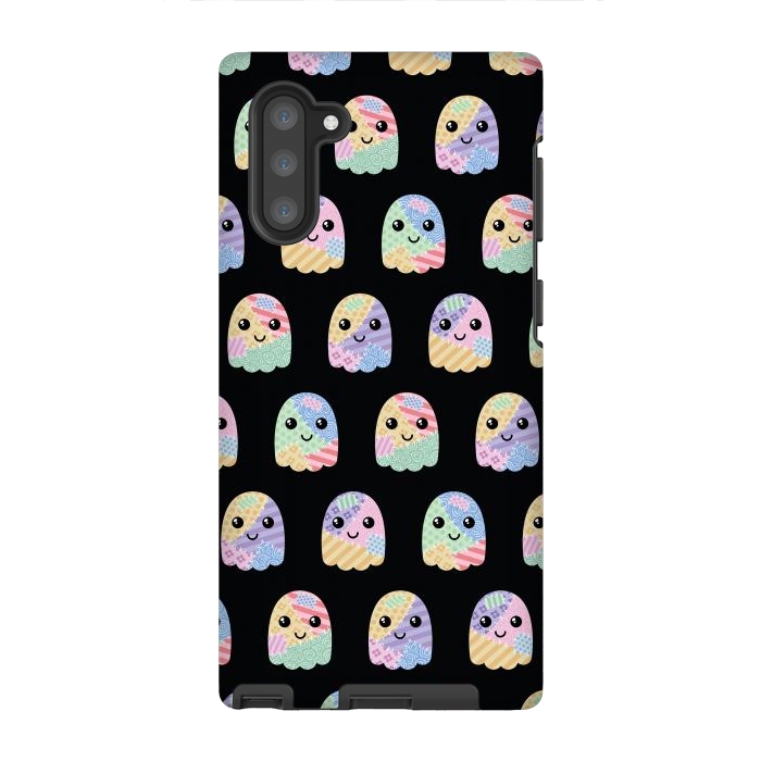 Galaxy Note 10 StrongFit Patchwork ghost pattern by Laura Nagel
