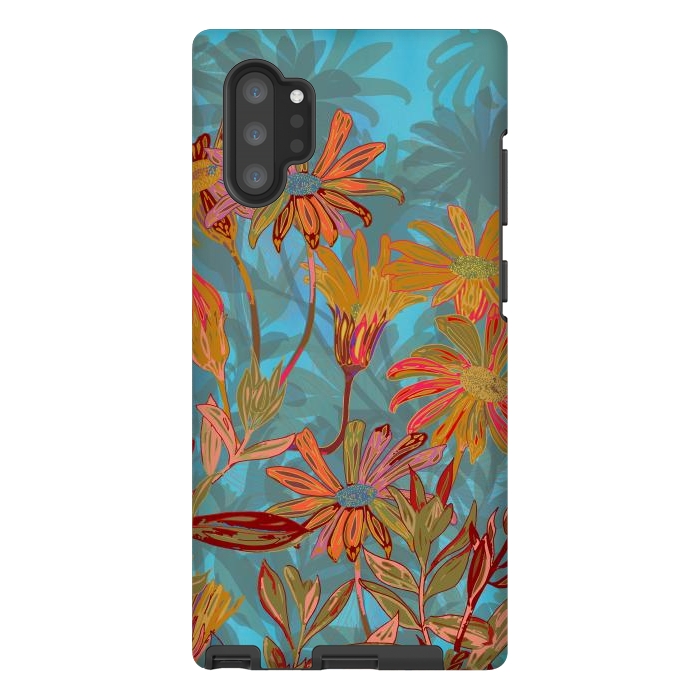 Galaxy Note 10 plus StrongFit Fantasy Fall Flowers by Lotti Brown