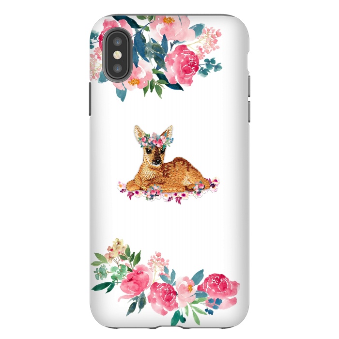 iPhone Xs Max StrongFit Flower Friends Fawn Basic by Monika Strigel