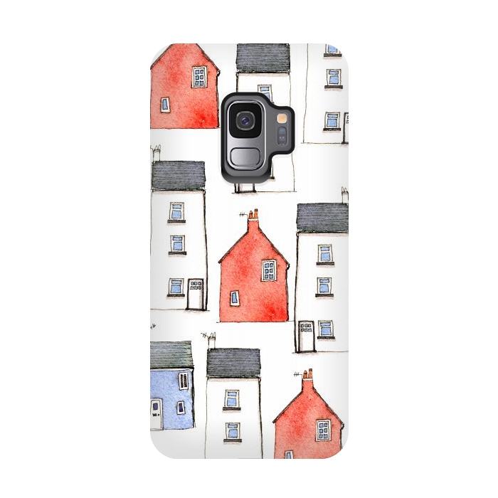 Galaxy S9 StrongFit Devon Houses by Nic Squirrell
