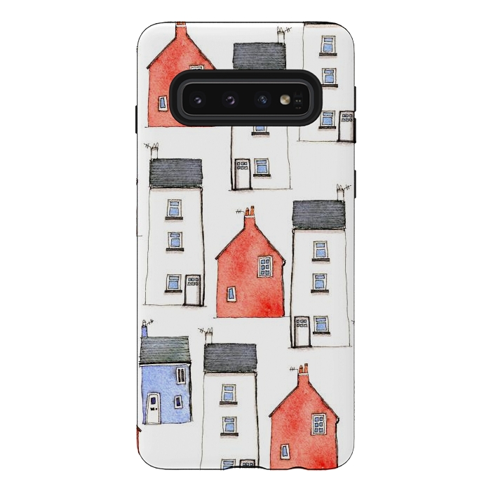 Galaxy S10 StrongFit Devon Houses by Nic Squirrell