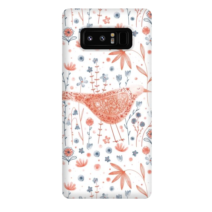 Galaxy Note 8 StrongFit Apricot Bird by Nic Squirrell