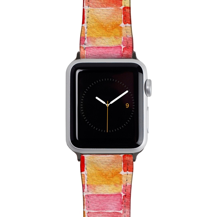 Watch 42mm / 44mm Strap PU leather August Watercolor by Nic Squirrell
