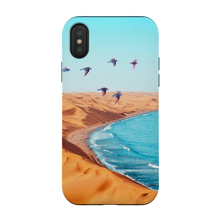 iPhone Xs / X StrongFit Desert Birds by Uma Prabhakar Gokhale