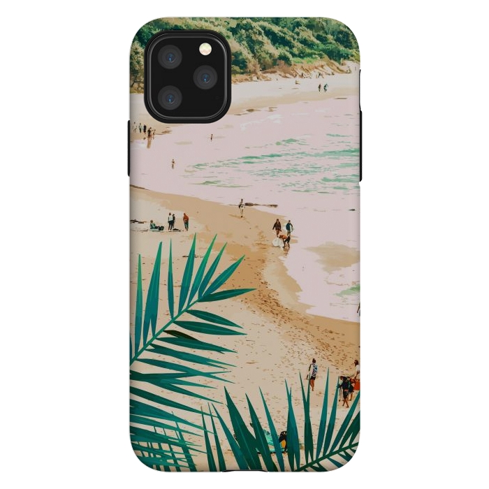 iPhone 11 Pro Max StrongFit Beach Weekend | Pastel Ocean Sea Tropical Travel | Scenic Sand Palm People Boho Vacation by Uma Prabhakar Gokhale
