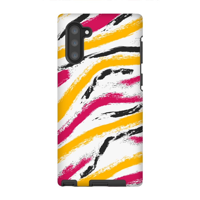 Galaxy Note 10 StrongFit shaded zebra print by MALLIKA