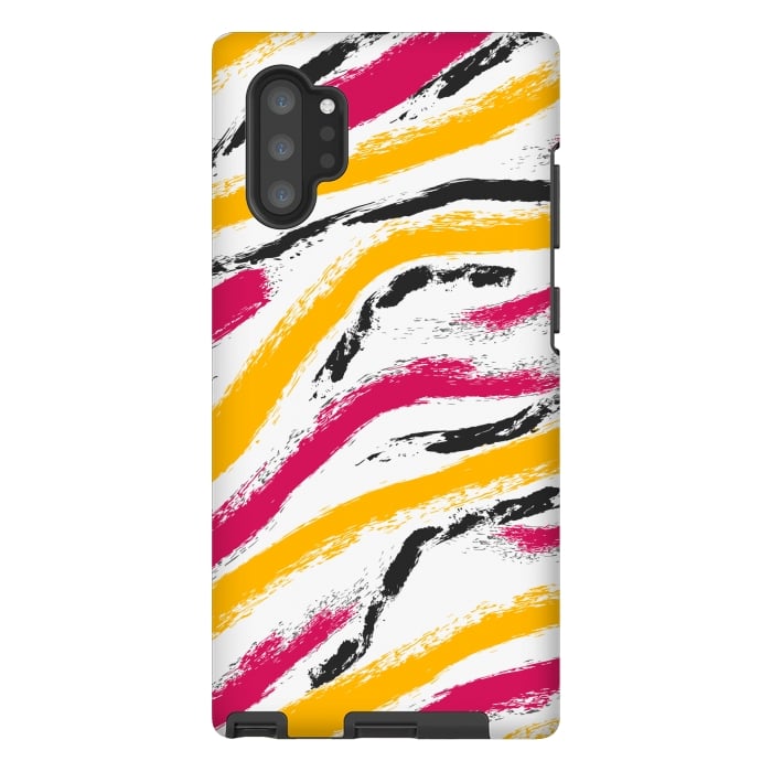 Galaxy Note 10 plus StrongFit shaded zebra print by MALLIKA