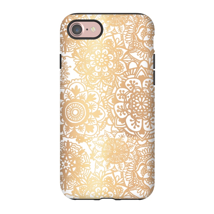 iPhone 7 StrongFit Gold Mandala Pattern by Julie Erin Designs