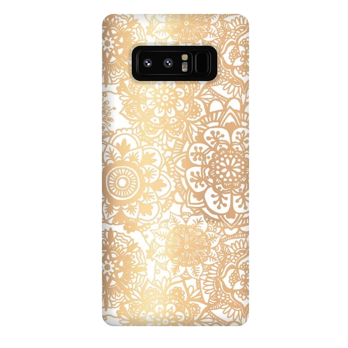 Galaxy Note 8 StrongFit Gold Mandala Pattern by Julie Erin Designs