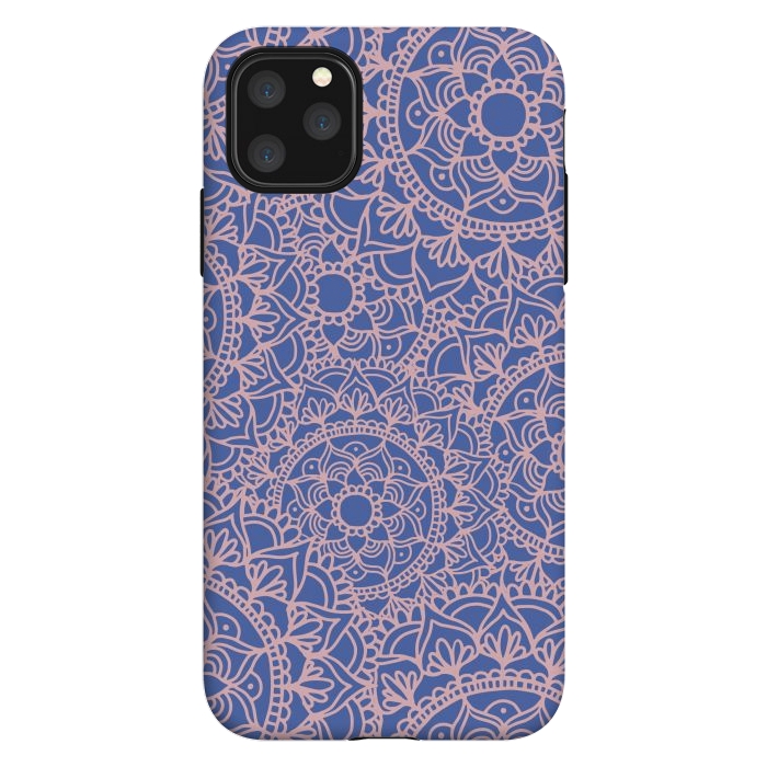 iPhone 11 Pro Max StrongFit Pink and Mauve Mandala Pattern by Julie Erin Designs