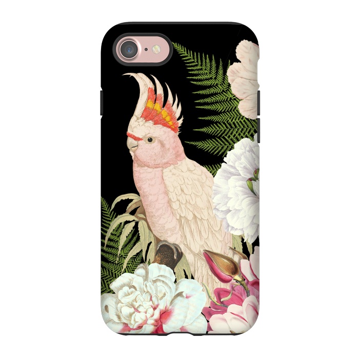 iPhone 7 StrongFit Vintage Cockatoo in Flower Jungle by  Utart