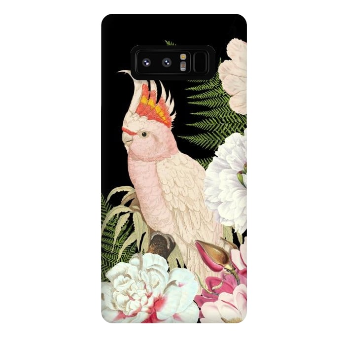 Galaxy Note 8 StrongFit Vintage Cockatoo in Flower Jungle by  Utart