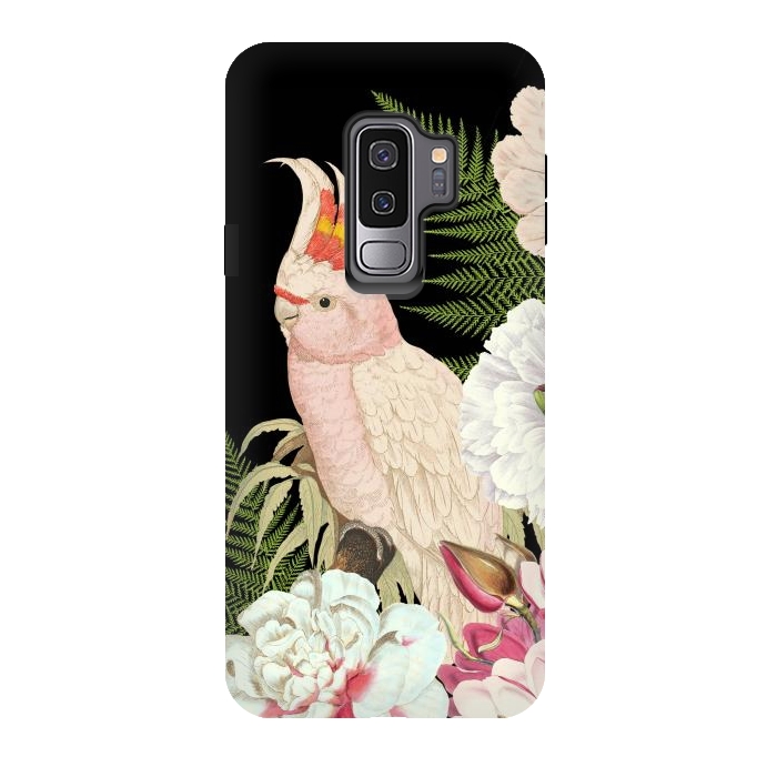 Galaxy S9 plus StrongFit Vintage Cockatoo in Flower Jungle by  Utart