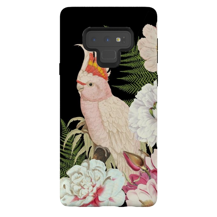 Galaxy Note 9 StrongFit Vintage Cockatoo in Flower Jungle by  Utart