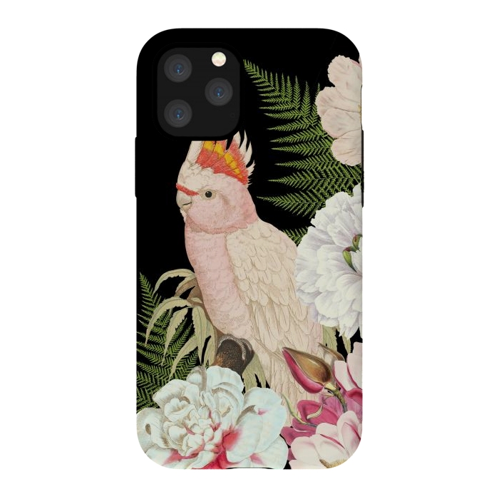 iPhone 11 Pro StrongFit Vintage Cockatoo in Flower Jungle by  Utart