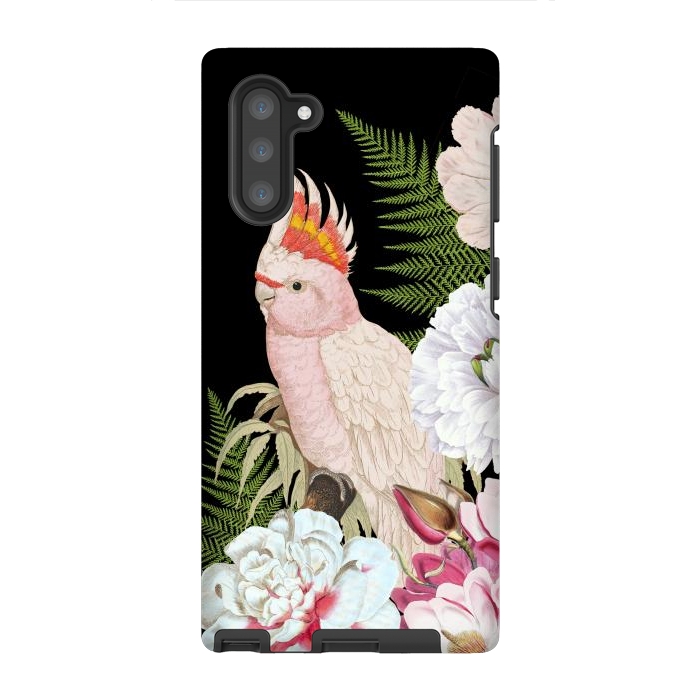 Galaxy Note 10 StrongFit Vintage Cockatoo in Flower Jungle by  Utart