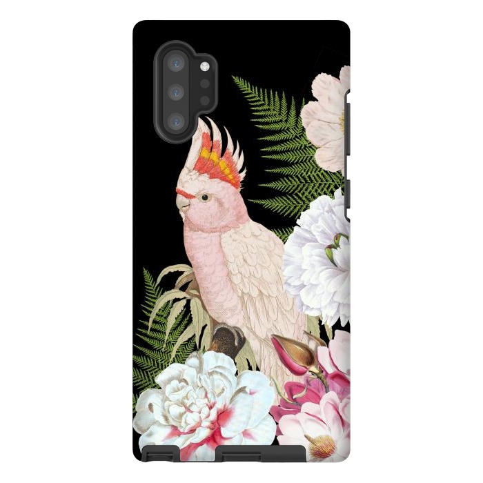 Galaxy Note 10 plus StrongFit Vintage Cockatoo in Flower Jungle by  Utart
