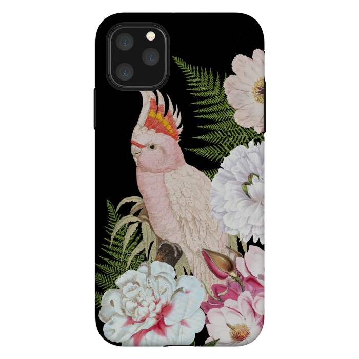 iPhone 11 Pro Max StrongFit Vintage Cockatoo in Flower Jungle by  Utart
