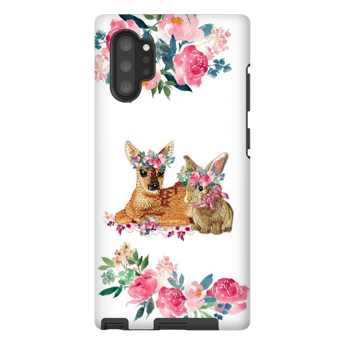 Galaxy Note 10 plus StrongFit Flower Friends Fawn Bunny Basic by Monika Strigel