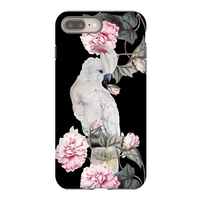 iPhone 7 plus StrongFit Nostalgic White Cockatoo With Pink Flowers by  Utart