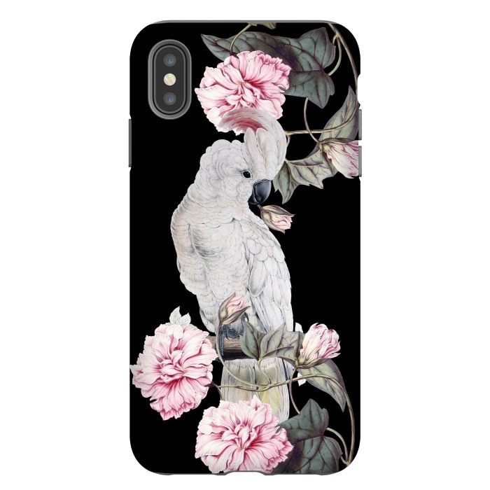 iPhone Xs Max StrongFit Nostalgic White Cockatoo With Pink Flowers by  Utart