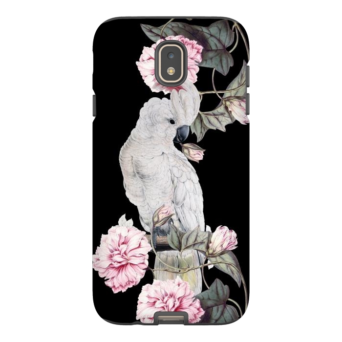 Galaxy J7 StrongFit Nostalgic White Cockatoo With Pink Flowers by  Utart
