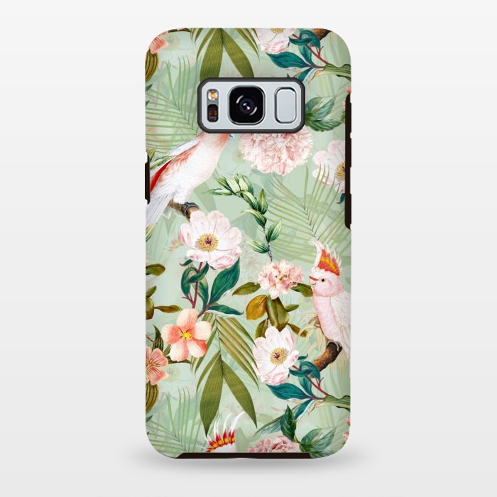 Galaxy S8 plus StrongFit Vintage Cockatoos Flowers Jungle by  Utart