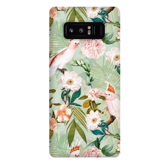 Galaxy Note 8 StrongFit Vintage Cockatoos Flowers Jungle by  Utart