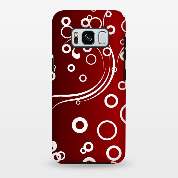 Galaxy S8 plus StrongFit White Abstracts on Red by Texnotropio