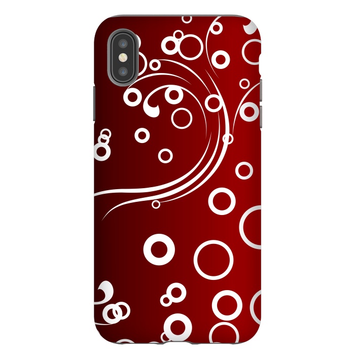 iPhone Xs Max StrongFit White Abstracts on Red by Texnotropio