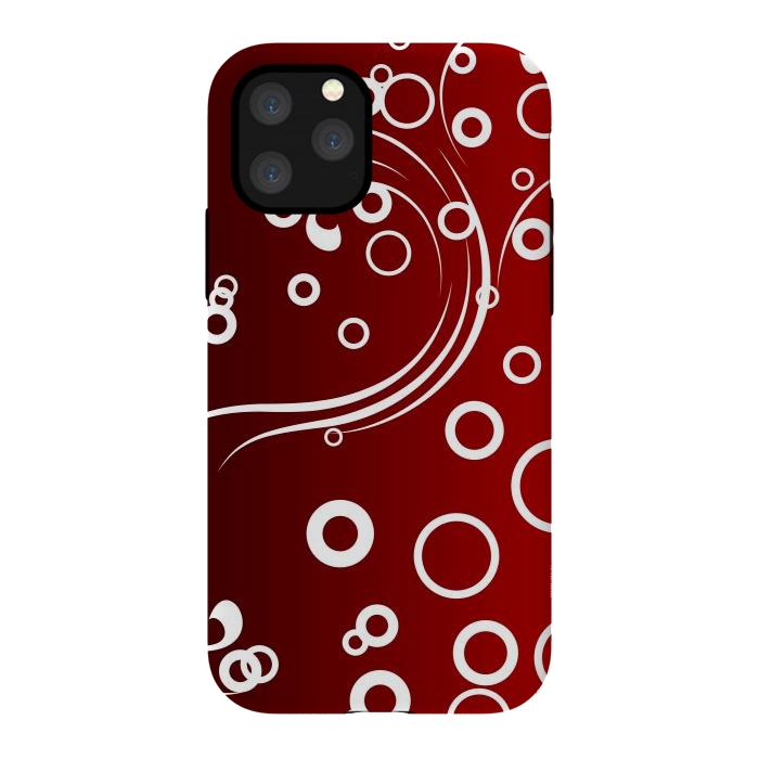 iPhone 11 Pro StrongFit White Abstracts on Red by Texnotropio