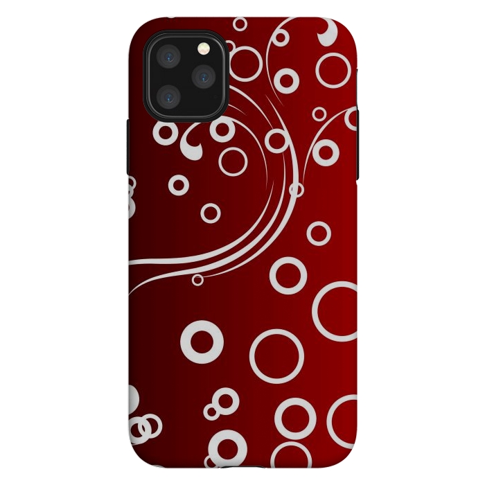 iPhone 11 Pro Max StrongFit White Abstracts on Red by Texnotropio