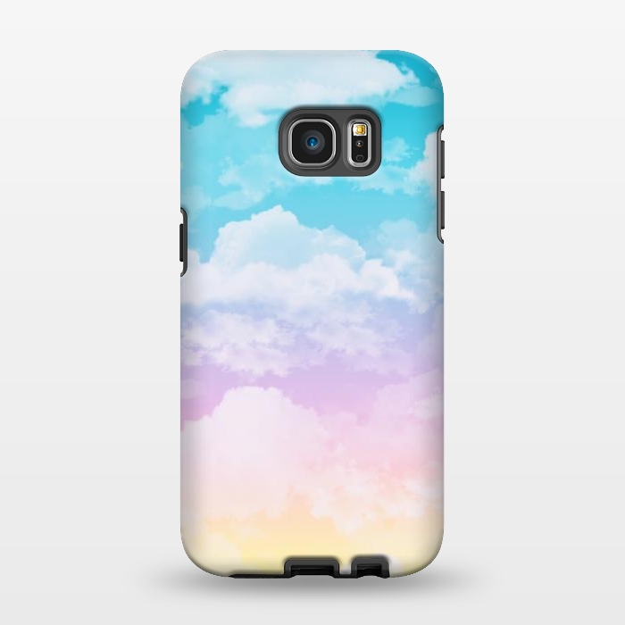 Galaxy S7 EDGE StrongFit Pastel Clouds by Julie Erin Designs