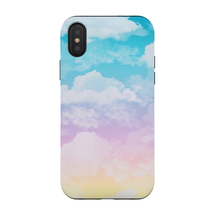 iPhone Xs / X StrongFit Pastel Clouds by Julie Erin Designs