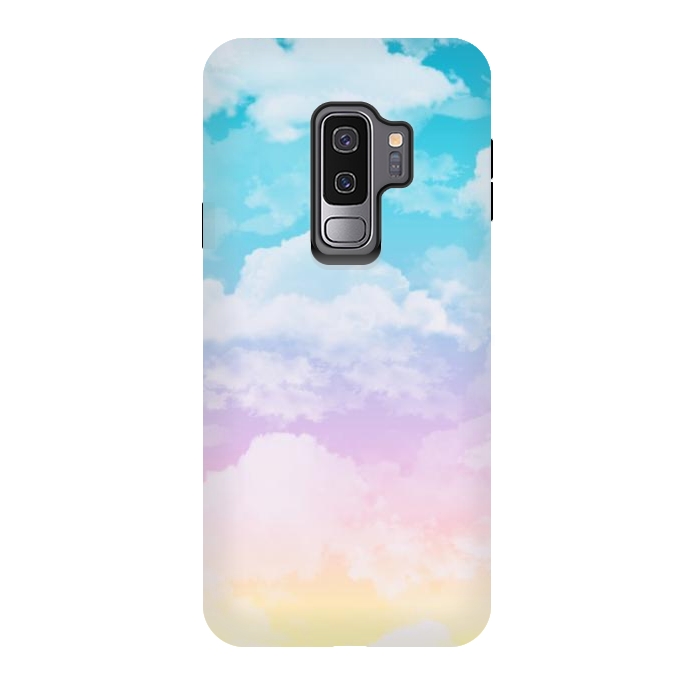 Galaxy S9 plus StrongFit Pastel Clouds by Julie Erin Designs