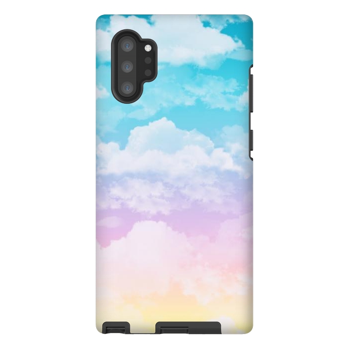 Galaxy Note 10 plus StrongFit Pastel Clouds by Julie Erin Designs