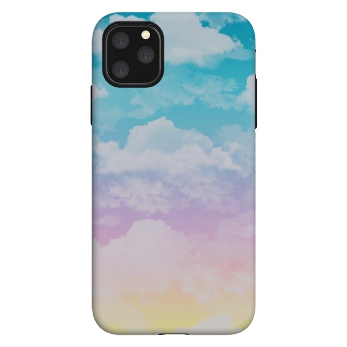 iPhone 11 Pro Max StrongFit Pastel Clouds by Julie Erin Designs