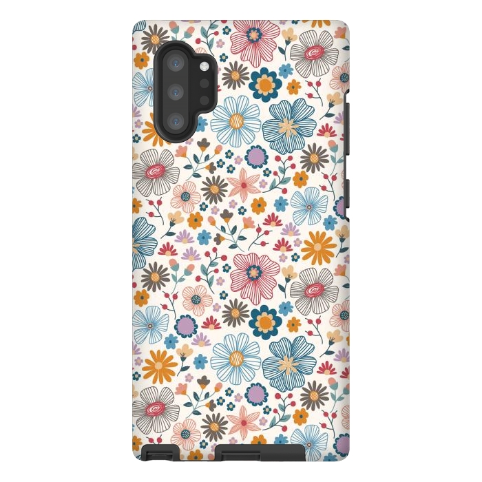 Galaxy Note 10 plus StrongFit Winter Wild Bloom  by TracyLucy Designs
