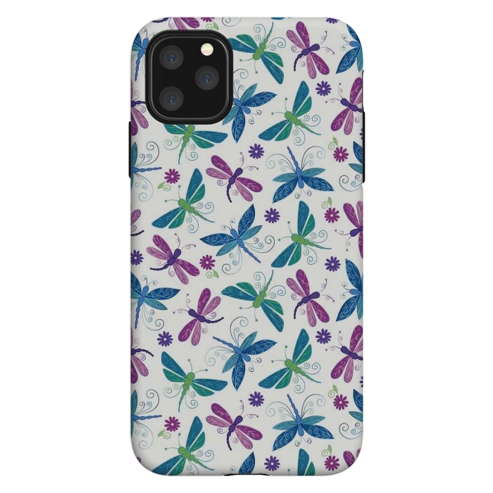 iPhone 11 Pro Max StrongFit Dragonflies by TracyLucy Designs
