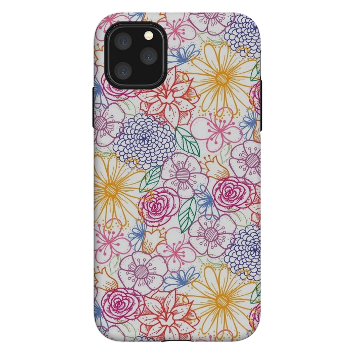 iPhone 11 Pro Max StrongFit Summer Bright Floral by TracyLucy Designs