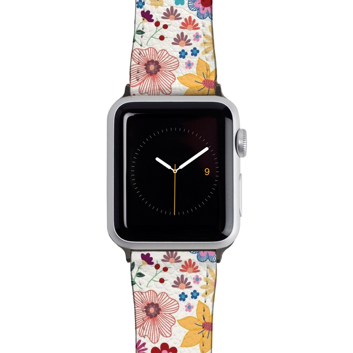 Watch 38mm / 40mm Strap PU leather Springtime Wild Bloom by TracyLucy Designs
