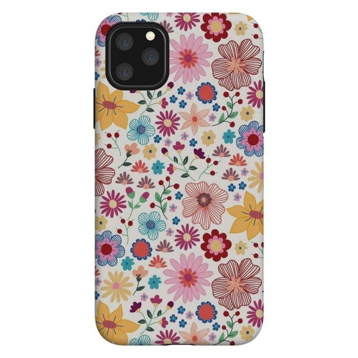 iPhone 11 Pro Max StrongFit Springtime Wild Bloom by TracyLucy Designs