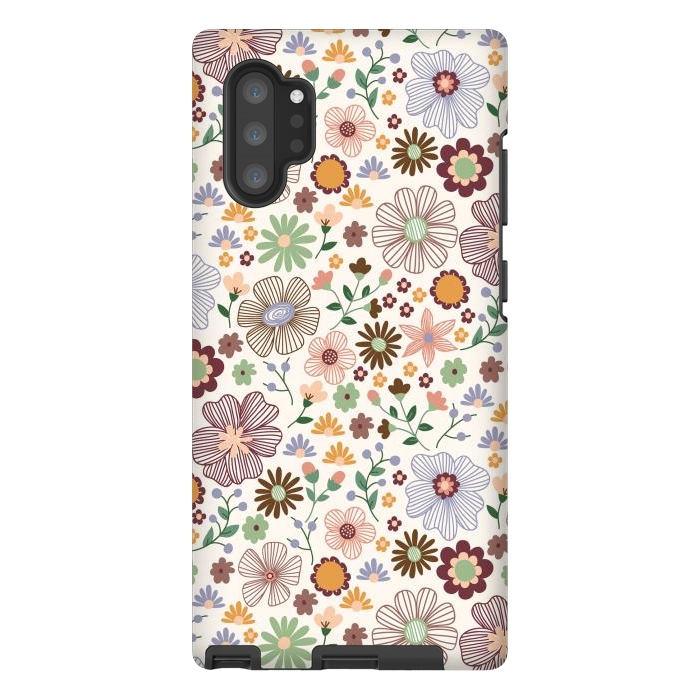 Galaxy Note 10 plus StrongFit Autumn Wild Bloom by TracyLucy Designs