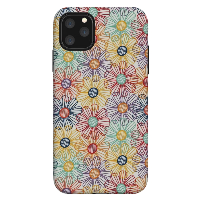 iPhone 11 Pro Max StrongFit RAINBOW FLORAL by TracyLucy Designs