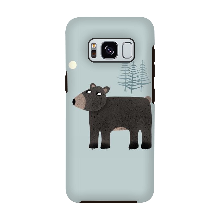 Galaxy S8 StrongFit The Bear, the Trees and the Moon by Nic Squirrell