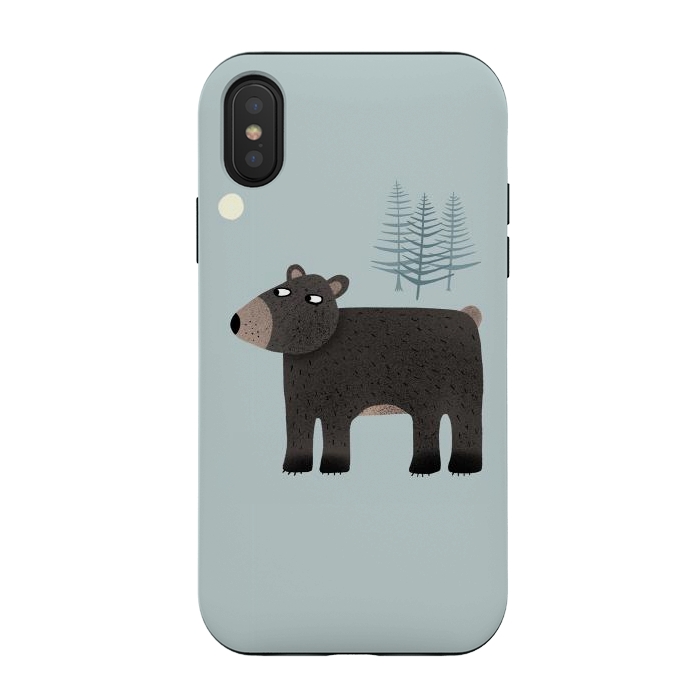 iPhone Xs / X StrongFit The Bear, the Trees and the Moon by Nic Squirrell