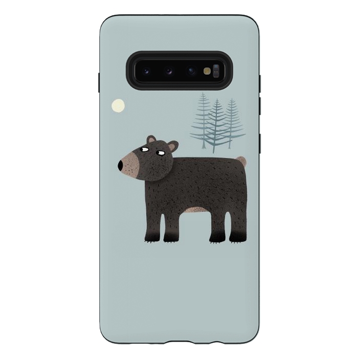 Galaxy S10 plus StrongFit The Bear, the Trees and the Moon by Nic Squirrell