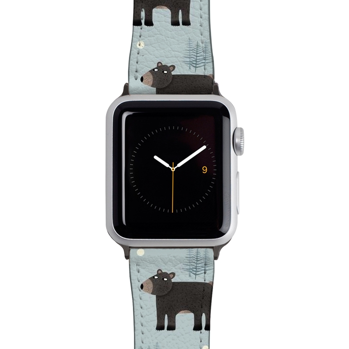 Watch 38mm / 40mm Strap PU leather The Bear, the Trees and the Moon by Nic Squirrell