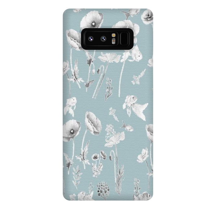Galaxy Note 8 StrongFit Fishes & Garden-Powder Blue by ''CVogiatzi.